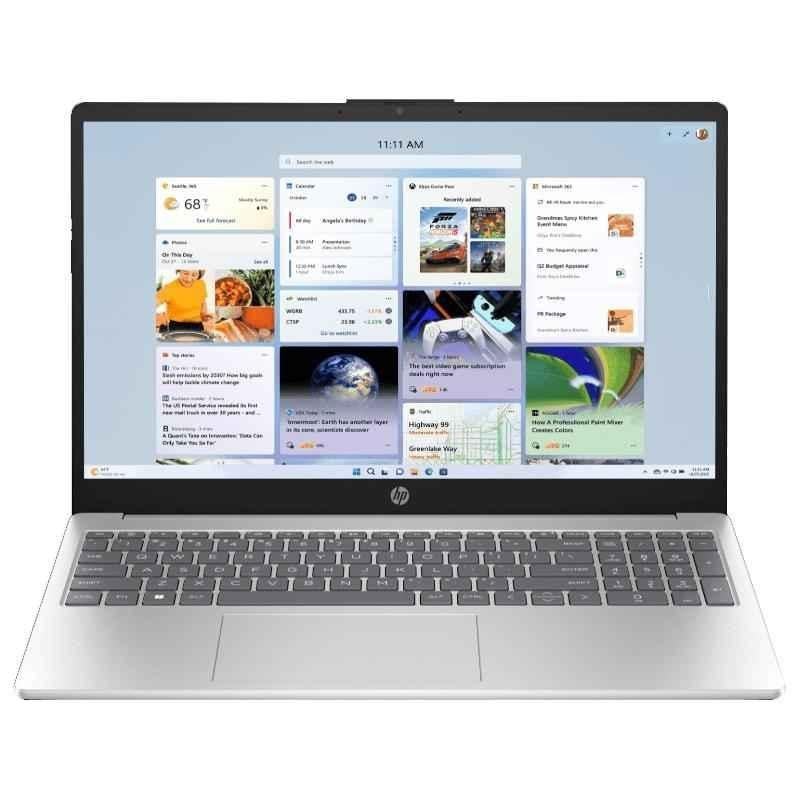 HP 15-FD0061TU Intel Core i3-1215U/8GB DDR4 RAM/512GB/Natural Silver Laptop with 15.6 inch FHD Display, A33FPPA