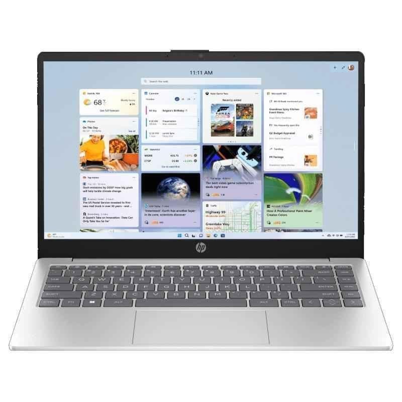 HP 14-GR0001TU 13th Gen Intel Core i5-1335U/16GB DDR4 RAM/512GB/Natural Silver Aluminum Laptop with 14 inch FHD Display, A47CWPA