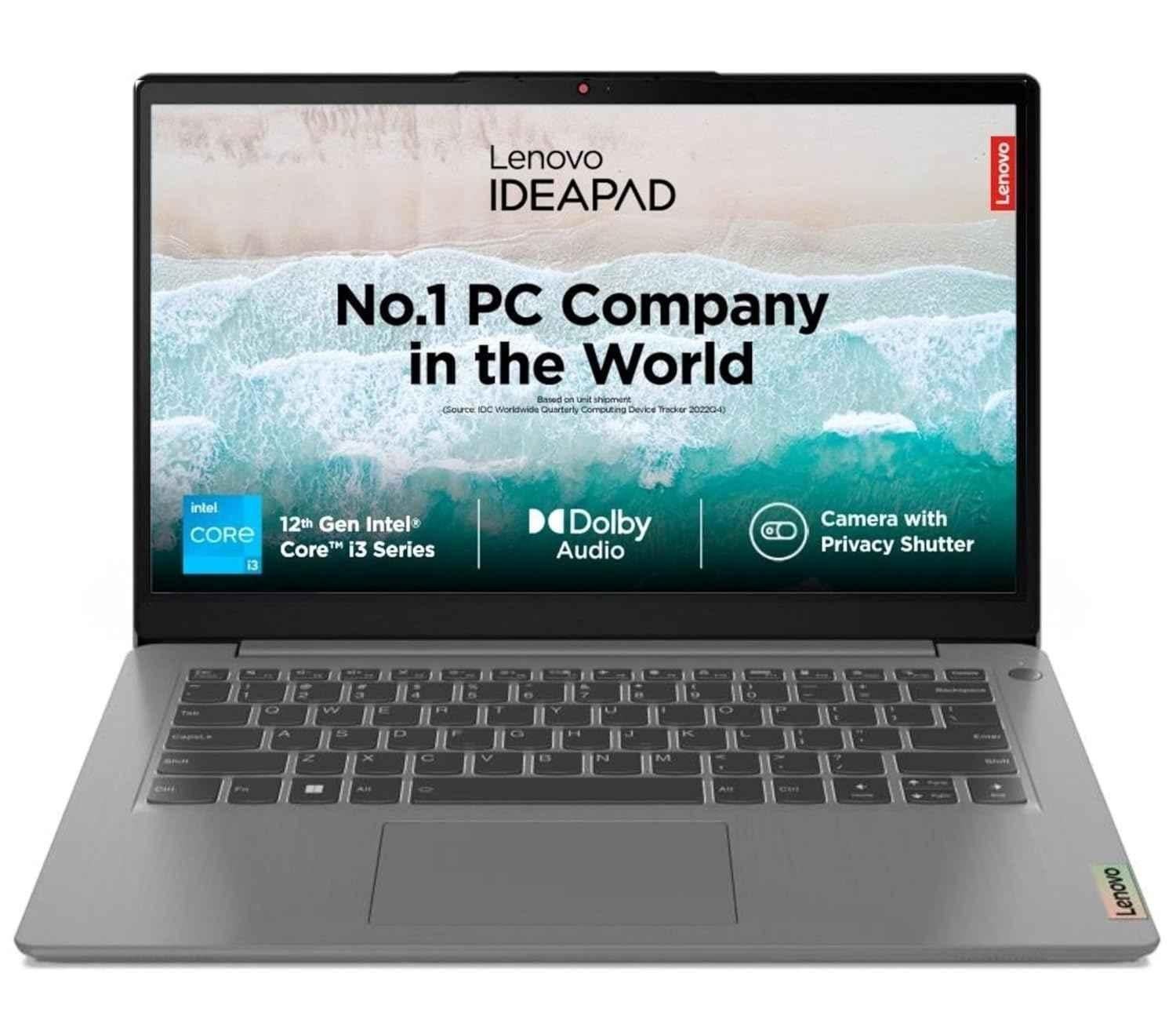 Lenovo IdeaPad 314IAU7 Arctic Grey Laptop with Intel Core i3-1215U/12th Gen/DDR4/8GB/512GB Windows 11 Home & 14 inch Display, 82RJ00FKIN
