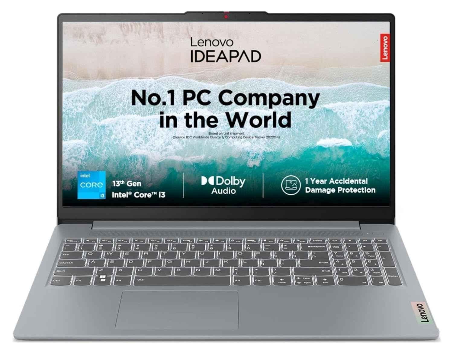 Lenovo IdeaPad Slim 315IRU8 Arctic Grey Laptop with Intel Core i3-1305U/13th Gen/DDR5/8GB/512GB Windows 11 Home & 15.6 inch Display, 82X700C8IN