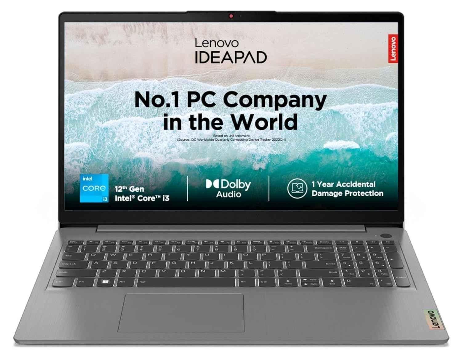 Lenovo IdeaPad Slim 315IAU7 Grey Laptop with Intel Core i3-1215U/12th Gen/DDR4/ 8GB/512GB Windows 11 Home & 15.6 inch Display, 82RK017PIN
