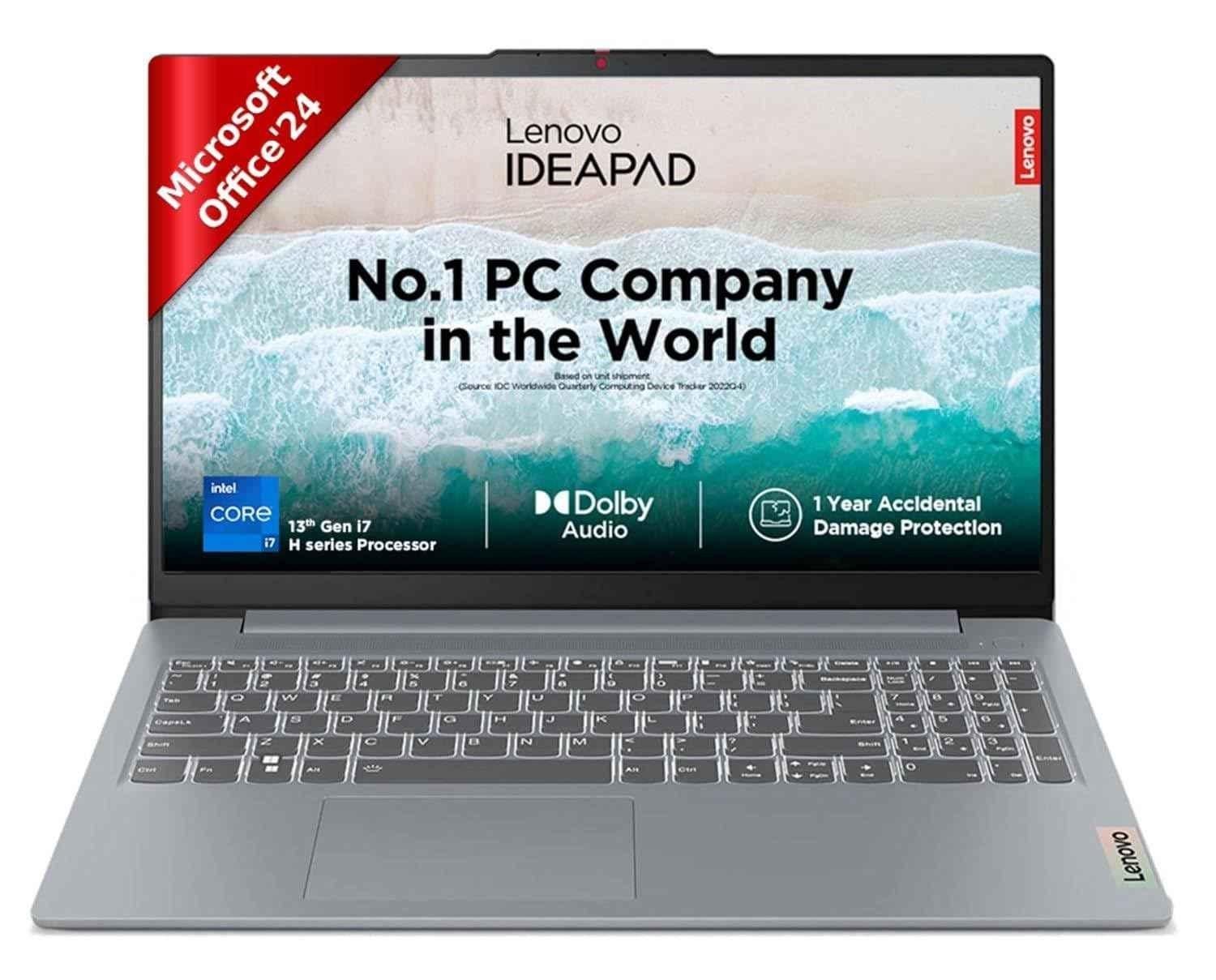 Lenovo IdeaPad Slim 315IRH8 Arctic Grey Laptop with Intel Core i7-13620H/13th Gen/LPDDR5/16GB/512GB Windows 11 Home & 15.6 inch Display, 83EM00GTIN