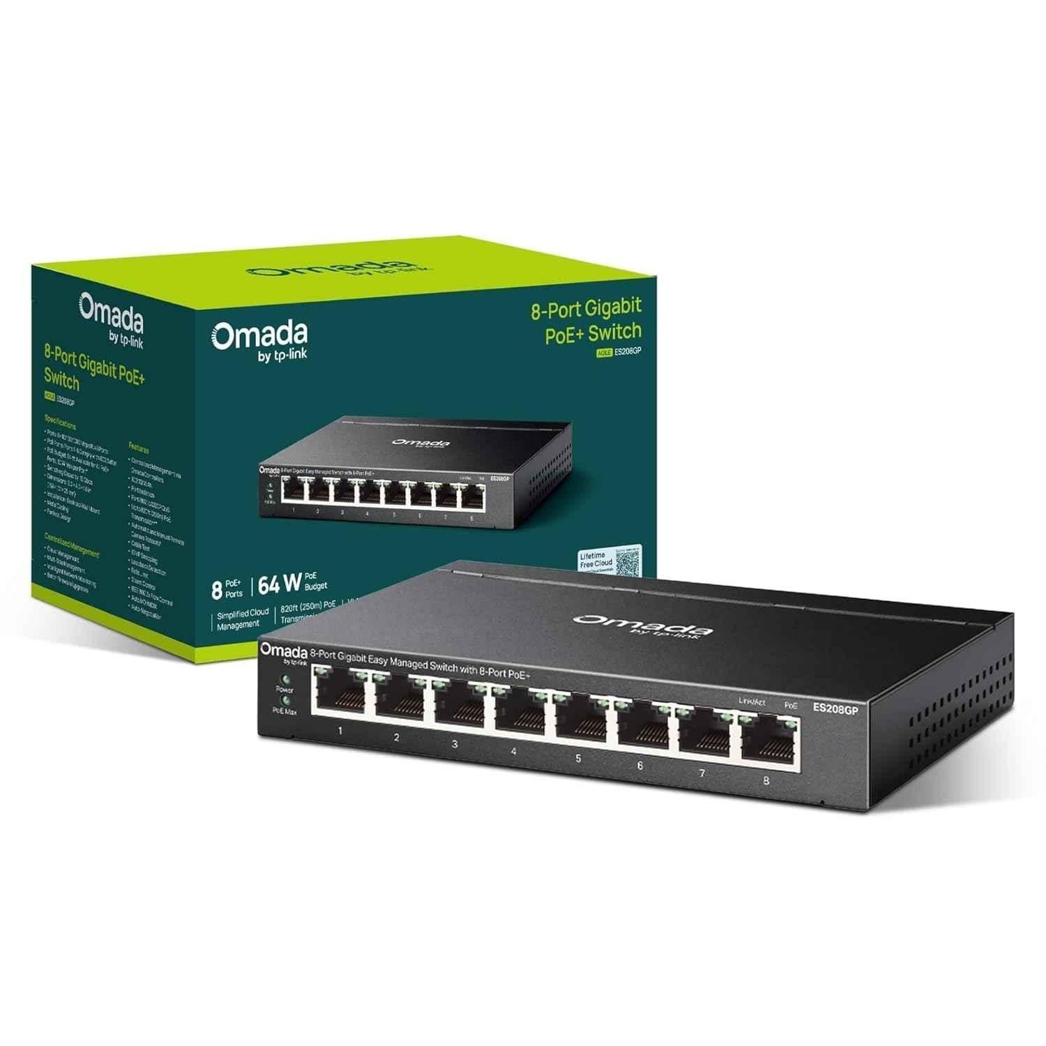 TP-Link Omada 8 Port Gigabit Network Switch, ES208G