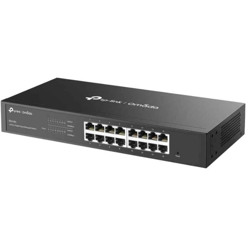 TP-Link Omada 16-Port 10/100/1000Mbps Metal Grey Gigabit Easy Managed Switch, ES216G