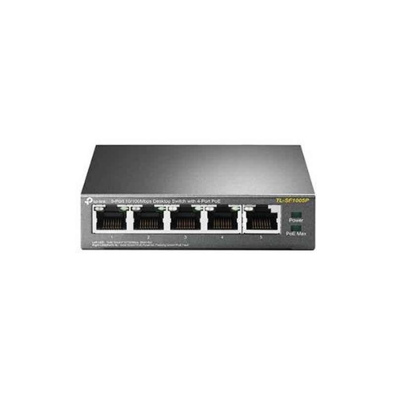 TP-Link 5 Ports 10/100Mbps Desktop Switch with 4 Ports POE, TL-SF1005P