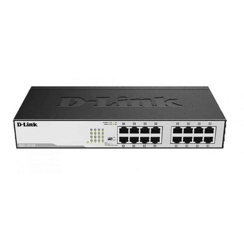 D-Link 16 Port Gigabit Unmanaged Desktop Switch, DGS-1016D