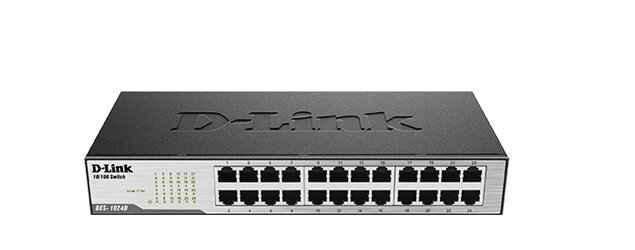 D-Link 200Mbps 24 Port Fast Ethernet Unmanaged Desktop Switch, DES1024D