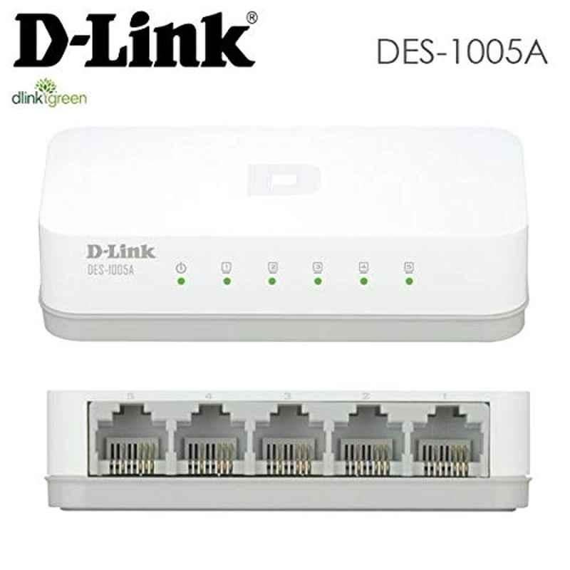 D-Link 5-Ports Ethernet Desktop Switch, DES-1005A
