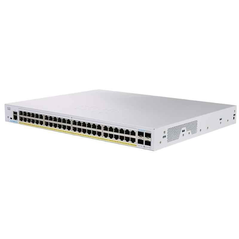 Cisco 740W 48 Port Full PoE 4x10G SFP+ Managed Network Switch, CBS350-48FP-4X
