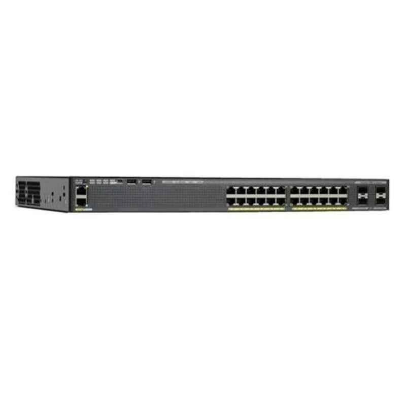 Cisco 24 Gigabit Ethernet PoE & 4x 1Gigabit SFP Catalyst Switch with LAN Base, WS-C2960X-24PS-L